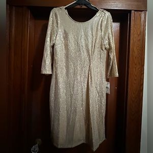 JM Studio Gold Sequin Dress
